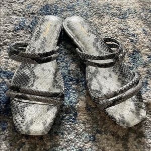 Express Snakeskin Sandals